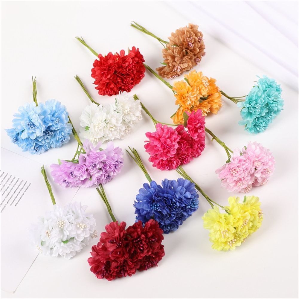 Christmas Wreath Fake - 18PCS ประดิษฐ์ดอกไม้ช่อดอกไม้ Stamen งานแต่งงานคริสต์มาสตกแต่งบ้าน Handmade พวงหรีดของขวัญสมุดภาพหัตถกรรมปลอม
