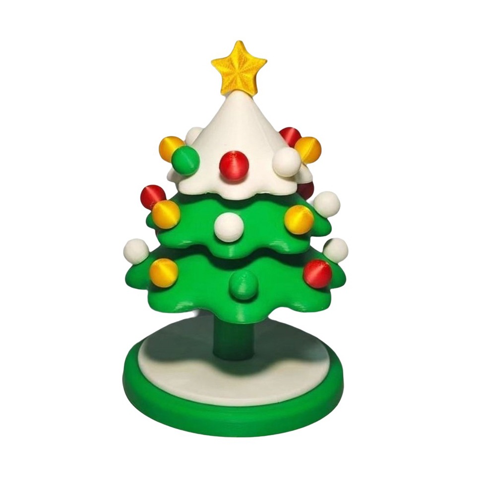 Star Tree Topper - ต้นคริสต์มาสเต้นรำที่พิมพ์ด้วยเทคโนโลยี 3D พร้อมไฟสีสันสดใส สามารถถอดประกอบได้ มาพร้อมดาวประดับด้านบน