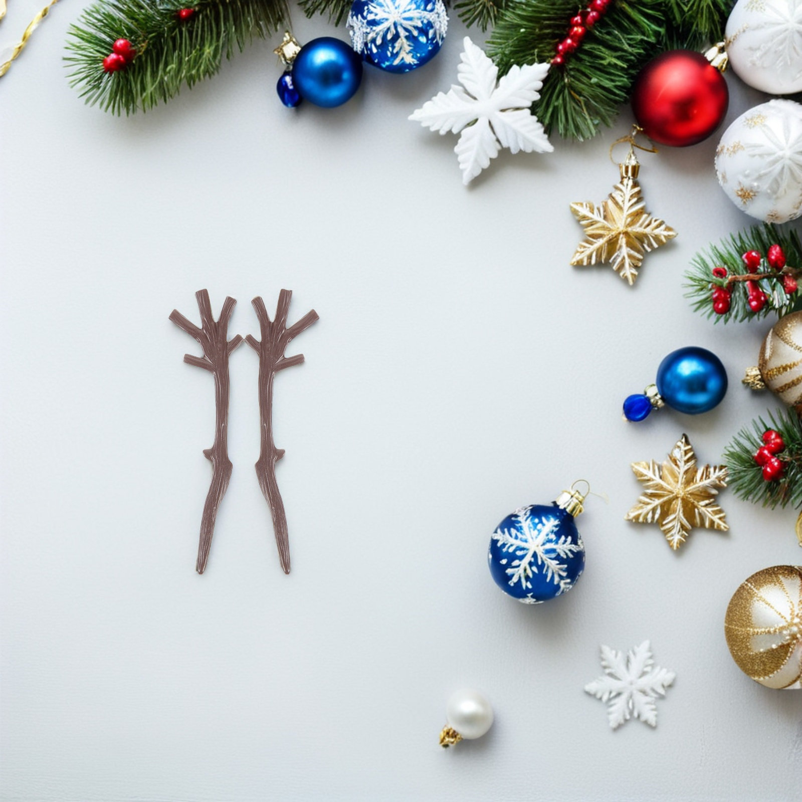 Christmas Tree Artificial - กิ่งไม้ประดิษฐ์สำหรับคริสต์มาส 200 ชิ้น กิ่งไม้พลาสติก กิ่งไม้แห้ง สำหรับงานประดิษฐ์ตุ๊กตาหิมะ