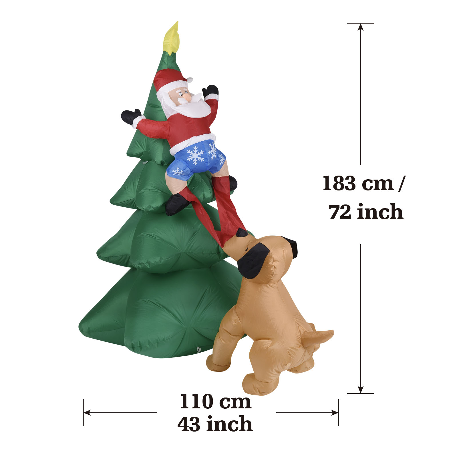 ตุ๊กตาสุนัขเป่าลมคริสต์มาส พร้ - Christmas Lights Outdoor บทวิจารณ์และราคา