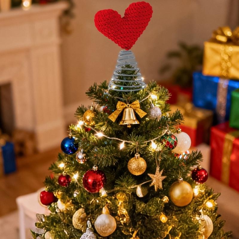 สปริงโหลดหัวใจต้นคริสต์มาส Top - Star Tree Topper บทวิจารณ์และราคา