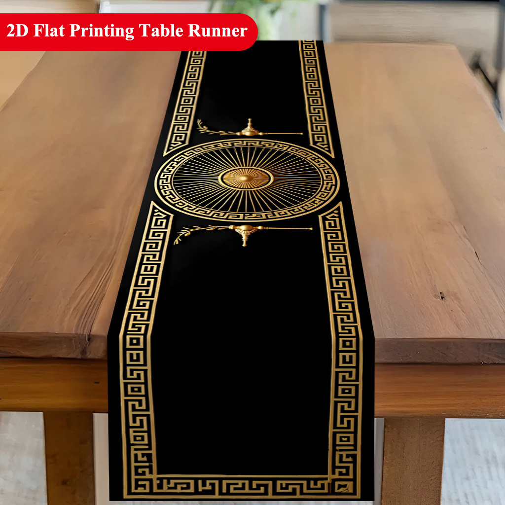 ผ้าปูโต๊ะลายทองหรูหรา ขอบละเอี - Christmas Table Runner บทวิจารณ์และราคา