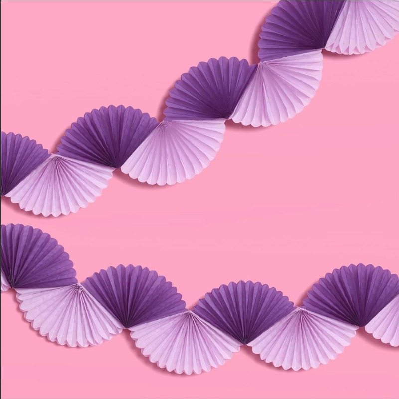 สีม่วงเงินปาร์ตี้กระดาษ 3D พัด - Tinsel Garland Decoration บทวิจารณ์และราคา