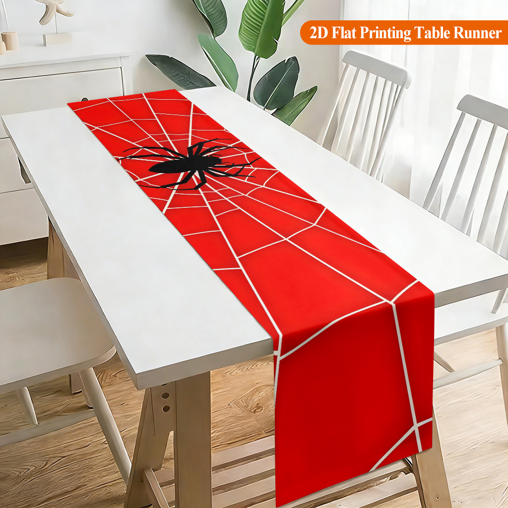 ผ้าปูโต๊ะลายใยแมงมุมสีแดง 1 ชิ - Christmas Table Runner บทวิจารณ์และราคา
