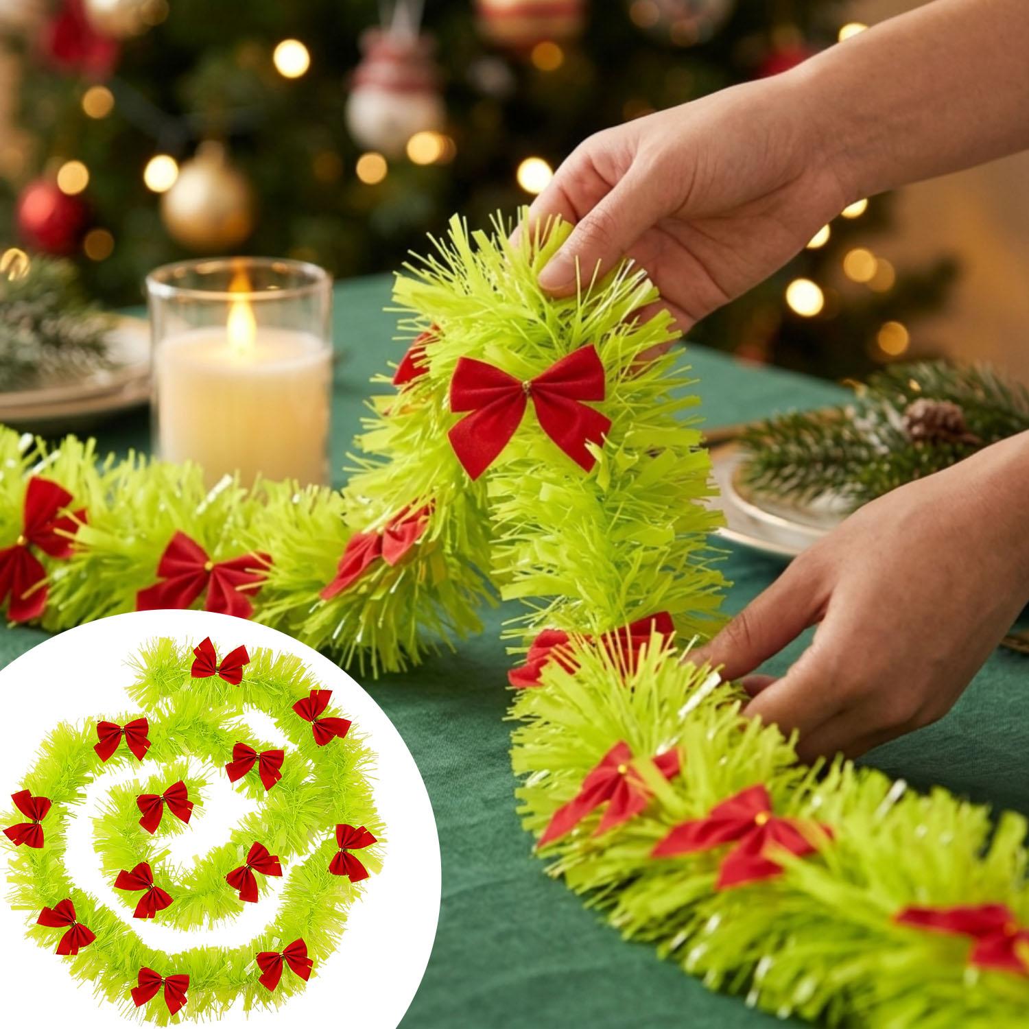 พวงมาลัยประดับไฟคริสต์มาสสีเขี - Tinsel Garland Decoration บทวิจารณ์และราคา
