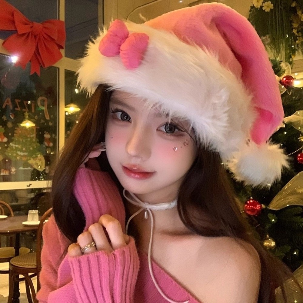 หมวกซานต้าลายดาวใหม่สีชมพูพร้อ - Santa Hat Plush บทวิจารณ์และราคา